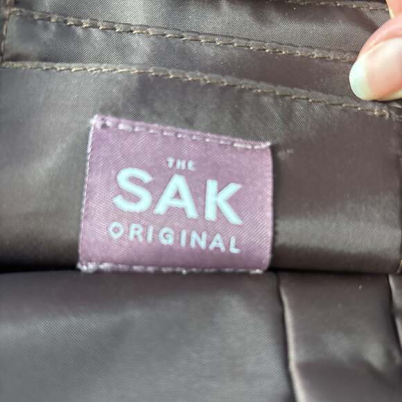 The Sak Animal Print Knit Vintage Style Purse Handbag Shoulder Bag Double Handle - Picture 10 of 11